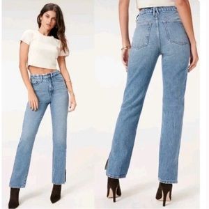 GOOD AMERICAN GOOD BOY SLIT ANKLE JEANS / Size 10/30